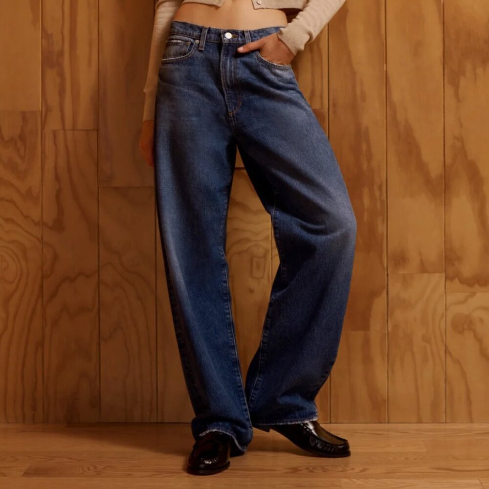 THE RYAN LOW SLUNG BAGGY, Women's Size 24, Pinnacle Dark Blue